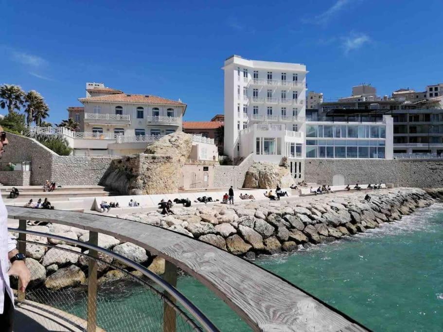 Magnifique Appartement T4, Plage Des Catalans Marseille Extérieur photo